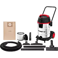 Пылесос из нержавеющей стали 38Л ECOMAX EM19502E-10B