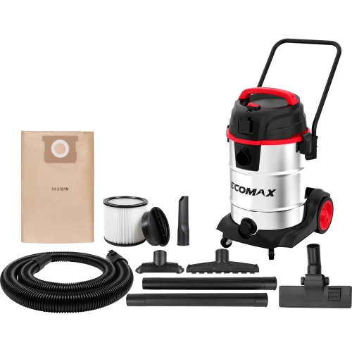 Пылесос из нержавеющей стали 38Л ECOMAX EM19502E-10B