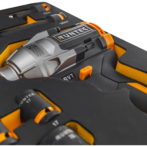 Набор с аккумуляторным гайковертом RUNTEC ударными головками и аксессуарами 1/2, 8-32 мм, CrMo в ложементе EVA, 39 пр. RT-IWIS1E39F фото 10