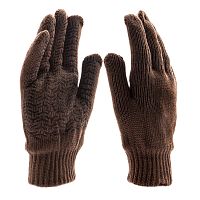 Перчатки трикотажные, двойные, полушерстяные, с ПВХ покрытием, Сибртех