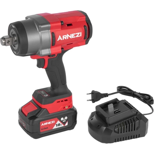 Гайковерт ударный аккумуляторный ARNEZI бесщеточный 3/4" 2300Nm 18V 8.0Ah R9000013 Гайковерт ударный аккумуляторный ARNEZI бесщеточный 3/4" 2300Nm 18V 8.0Ah R9000013