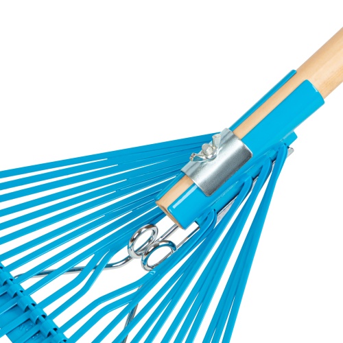 Грабли веерные стальные, 540 х 1450 мм, 24 плоских зуба, лакированный черенок, Luxe, Palisad фото 4