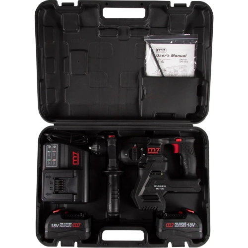 Аккумуляторный перфоратор MIGHTY SEVEN 18 В, 4 предмета, кейс DRH-101A фото 5