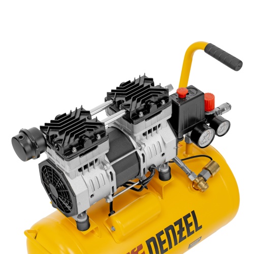 Компрессор DLS950/24 безмаслянный малошумный 950 Вт, 165 л/мин, ресивер 24 л Denzel фото 10