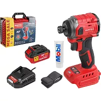 Аккумуляторный ударный гайковерт/винтоверт WORTEX CWR 0218 в чем. XLT 1x4 А*ч, бесщеточный, 18 В, 220 Н*м 1329730