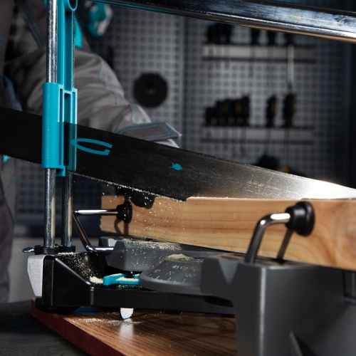 Стусло прецизионное, двухплоскостное, пила 600 мм, две прижимные струбцины, ограничительный упор Gross фото 18