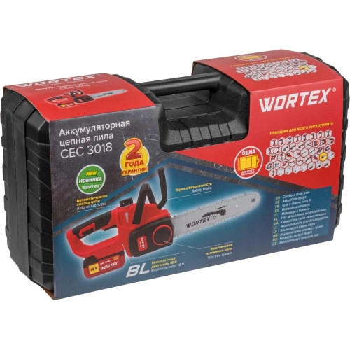 Аккумуляторная цепная пила WORTEX CEC 3018 ALL1 0333223 фото 10