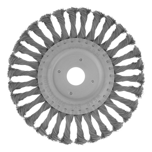Щетка для УШМ 175 мм, посадка 22.2 мм, плоская, крученая проволока 0.5 мм Matrix Щетка для УШМ 175 мм, посадка 22.2 мм, плоская, крученая проволока 0.5 мм Matrix