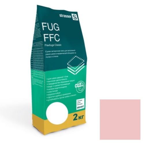 Сухая затирочная смесь Strasser для узких швов 1-6 мм розовая 2 кг