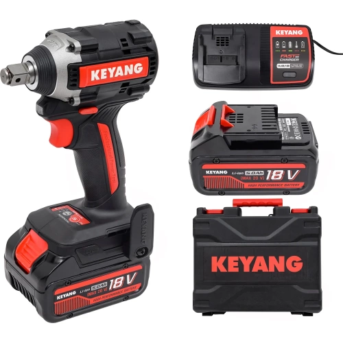 Бесщеточный аккумуляторный ударный гайковерт KEYANG IW20BLH-315 set фото 3