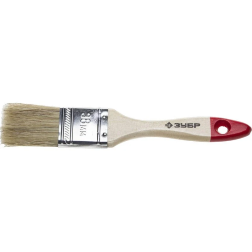 Кисть плоская Зубр Стандарт Универсал 4-01001-038 со светлой щетиной 38 мм