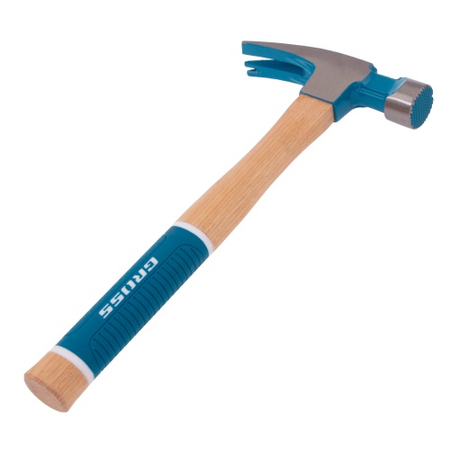 Молоток-гвоздодер, 680 г, угол 75, магнит, обрезиненная рукоятка AMERICAN HICKORY GROSS фото 2