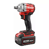 Аккумуляторный гайковерт DEVON 2 АКБ 4 Ач, ЗУ, сумка, 5760-LI-20-SET