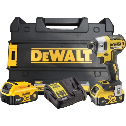 Аккумуляторный шуруповерт DEWALT DCF887P2, 18 В, 205 Нм, 3800 уд/мин, с 2 АКБ 5 Ач и ЗУ, в кейсе DCF887P2-QW Аккумуляторный шуруповерт DEWALT DCF887P2, 18 В, 205 Нм, 3800 уд/мин, с 2 АКБ 5 Ач и ЗУ, в кейсе DCF887P2-QW