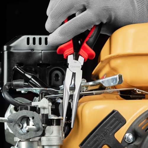 Длинногубцы прямые, 200 мм, хром-ванадий, двухкомпонентные рукоятки Matrix фото 10