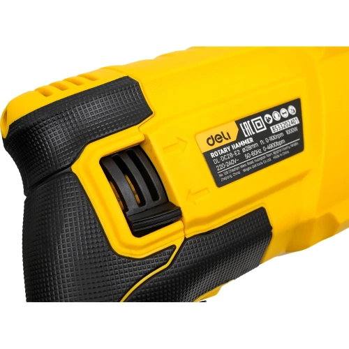 Перфоратор DELI SDS PLUS 1000Вт DL-DC28-E2 (3,2 Дж, 4900уд/мин, 1100об/мин, кейс) 208258 фото 7