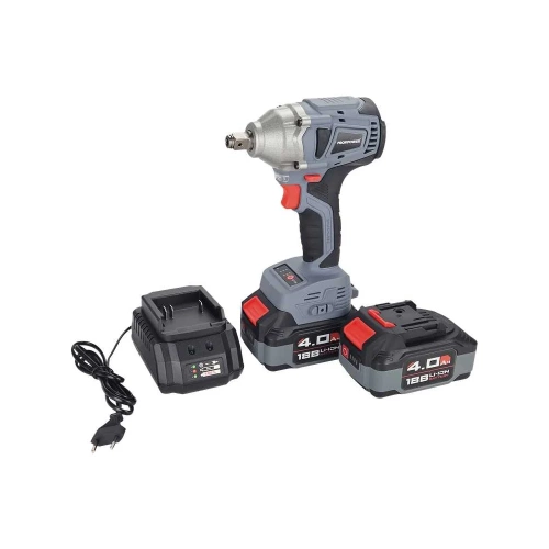 Аккумуляторный гайковерт бесщеточный импульсный Profipower MKDTW-18B (Li-ion-2шт, 4.0Ач, 330Нм, З/У, кейс) E0081 фото 6