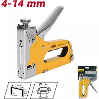 Мебельный степлер DELI DL238003 для скоб 53A, D-типа, регулировка удара 177667
