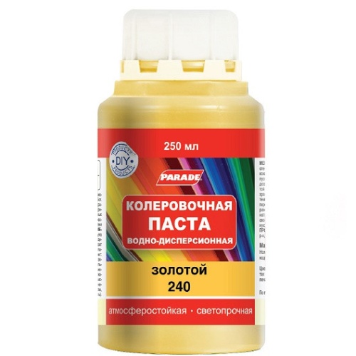 Колер водно-дисперсионный Parade Classic №240 золотой 0,25 л