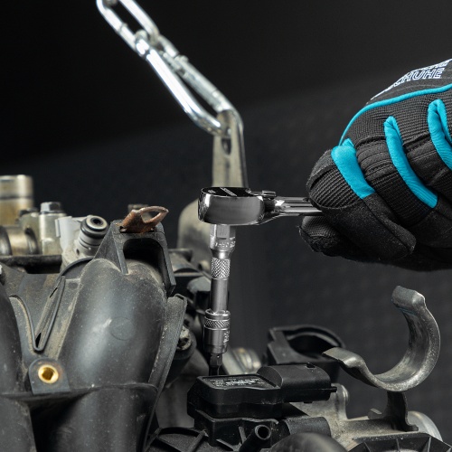 Ключ-трещотка 1/4", CrV, 120 зубьев, цельнометаллический, хром Gross фото 10