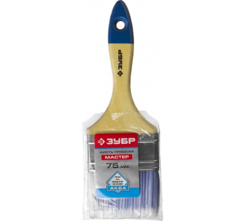 Кисть плоская Зубр Аква-Мастер 4-01007-075 75 мм фото 3