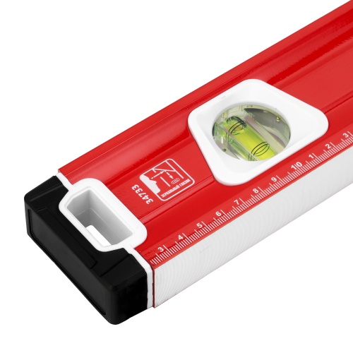 Уровень алюминиевый, магнит, фрезерованный, 3 глазка (1 зеркальный) двухкомпонентные рукоятки, 1000 мм Matrix фото 4