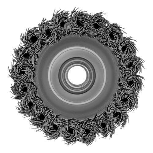 Щетка для УШМ Heavy Duty, 80 мм, М14, "чашка", крученая проволока 0.5 мм Matrix фото 4