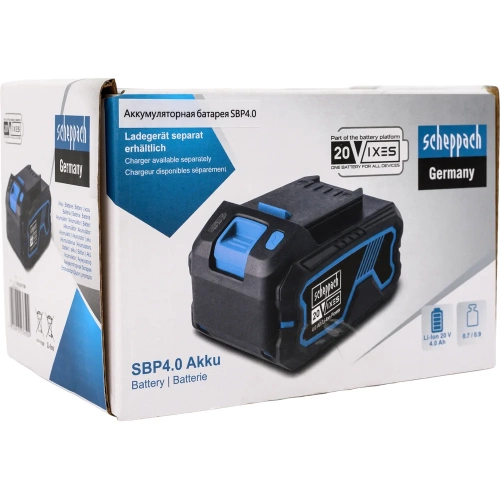 Аккумулятор 20 В, 4 А·ч SBP4.0 Scheppach 7909201709 фото 9 Аккумулятор 20 В, 4 А·ч SBP4.0 Scheppach 7909201709 фото 9