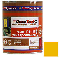 Эмаль DecoTech Professional ПФ-115 Ral 1023 желтая глянцевая 0,9 кг