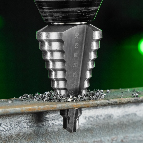 Сверло ступенчатое по металлу, 9-12-15-18-21-24-27-30-33-36 мм, 4241 Сибртех фото 11