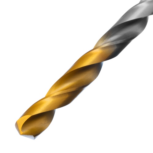 Сверло спиральное по металлу 7,0 х 156 мм, Р6М5, Golden Tip, удлиненное Denzel фото 3