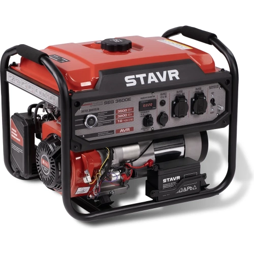 Генератор бенз. 3500/3200 Вт, 230В, 50Гц, эл.стартер + ручной, STAVR SEG 3500E, Ставр 9040200016 Генератор бенз. 3500/3200 Вт, 230В, 50Гц, эл.стартер + ручной, STAVR SEG 3500E, Ставр 9040200016