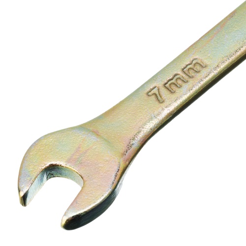 Ключ комбинированный, 7 мм, желтый цинк Сибртех фото 3