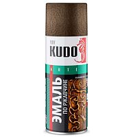 Эмаль аэрозольная молотковая по ржавчине Kudo KU-3015 черная медь 520 мл