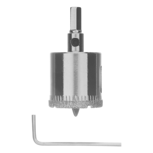 Сверло по керамической плитке и стеклу, 30 х 55 мм, шестигранный хвостовик, с центрующим сверлом Сибртех фото 3