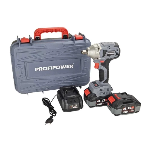 Аккумуляторный гайковерт бесщеточный импульсный Profipower MKDTW-18B (Li-ion-2шт, 4.0Ач, 330Нм, З/У, кейс) E0081 фото 9