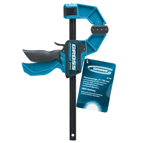 Струбцина реечная, быстрозажимная, пистолетного типа, пошаговый механизм, пластиковый корпус, 150 мм Gross фото 5 Струбцина реечная, быстрозажимная, пистолетного типа, пошаговый механизм, пластиковый корпус, 150 мм Gross фото 5