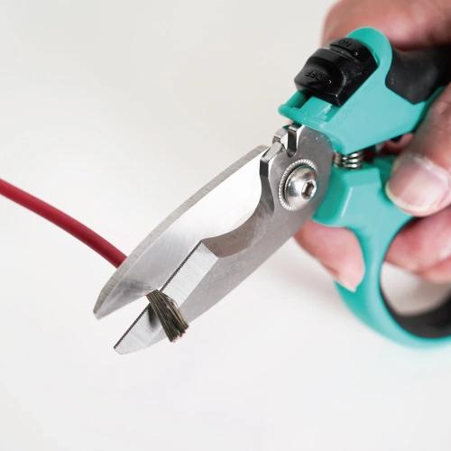 Ножницы промышленные угловые многофункциональные из нержавеющей стали Pro'sKit (резка 0,3мм2-6,2 (AWG 22–10) SR-335 С00040403 фото 6