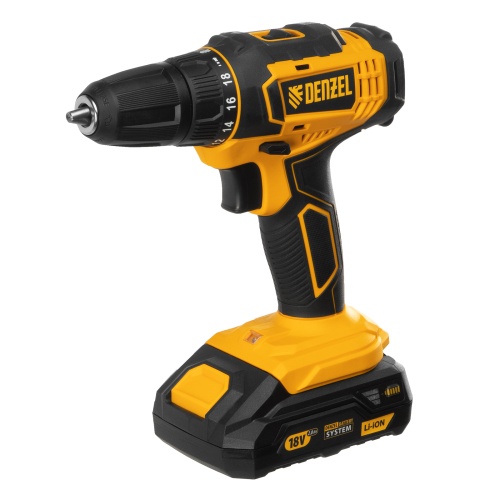 Дрель-шуруповерт аккумуляторная CDL-18-02BM, Li-Ion, 18 В, 2 аккумулятор Denzel фото 4