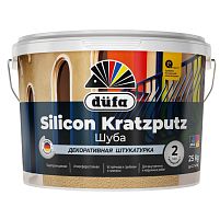 Штукатурка декоративная Dufa Silicon Kratzputz шуба 2 мм 25 кг