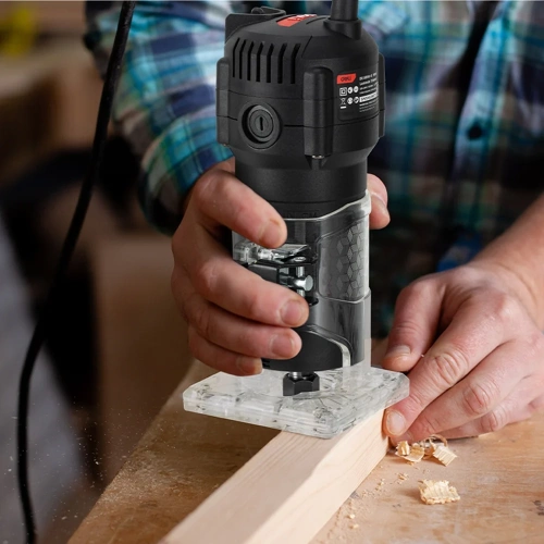 Профессиональный кромочный фрезер DELI 550Вт DE-XB550-1E (34500 об/мин, цанга 6мм) 164316 фото 5