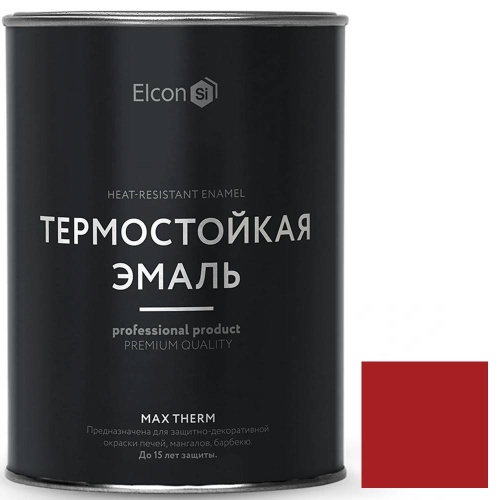 Эмаль термостойкая Elcon Max Therm 700 градусов красно-коричневая 0,8 кг