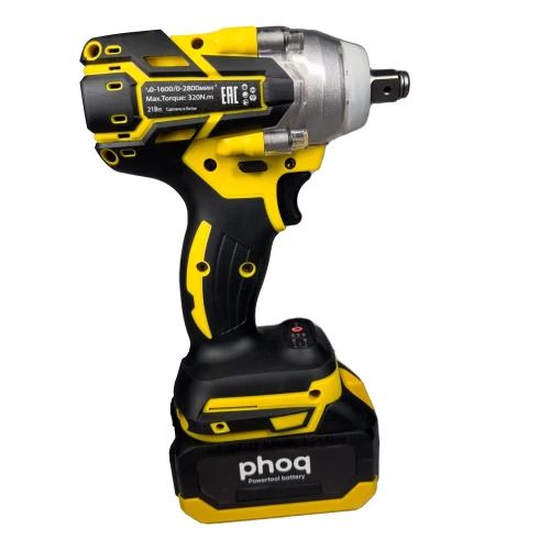 Гайковерт аккумуляторный ударный PHOQ 320 Н/м 4.0 АЧ DYWR1-1 фото 5