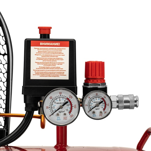 Компрессор воздушный ременный привод КР2500/80, 2,5 кВт, 80 литров, 420 л/мин МТХ фото 17