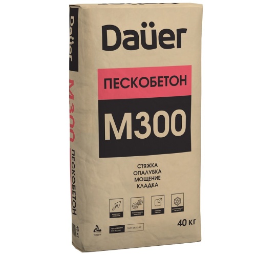 Cухая смесь Dauer М-300 Пескобетон зимняя 40 кг