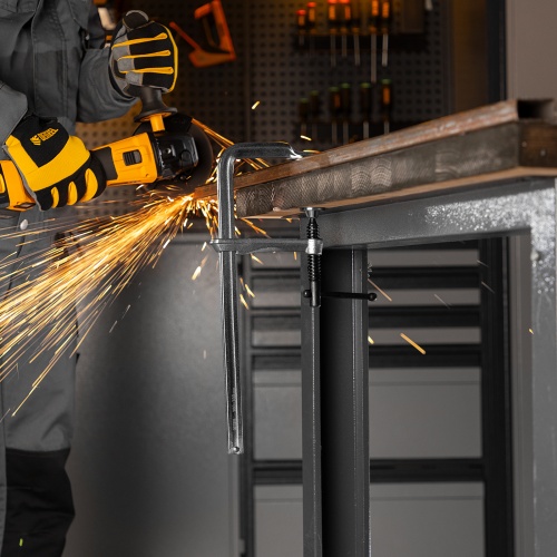 Струбцина F-образная, 120x300мм, кованая Denzel фото 8