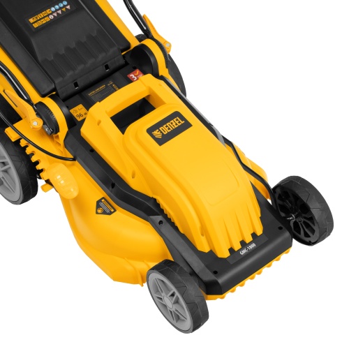 Газонокосилка электрическая GMC-1800, шир. 38см, 1800 Вт, 6 уров., травосб. 35 л Denzel фото 13