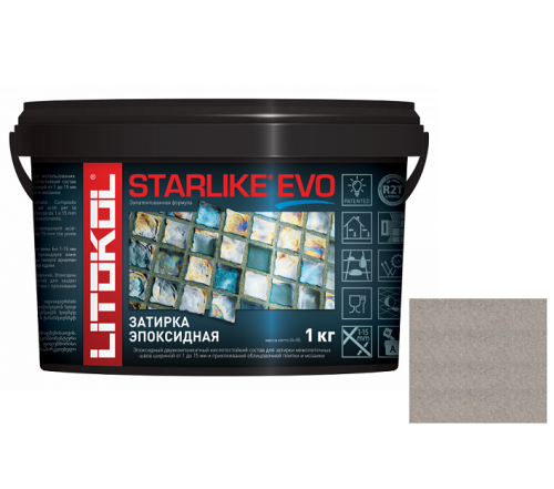 Затирка эпоксидная для швов Litokol Starlike Evo S.215 Tortora 1 кг Затирка эпоксидная для швов Litokol Starlike Evo S.215 Tortora 1 кг