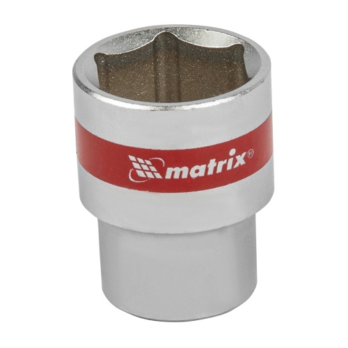 Головка торцевая, 22 мм, шестигранная, CrV, под квадрат 1/2, хромированная Matrix Головка торцевая, 22 мм, шестигранная, CrV, под квадрат 1/2, хромированная Matrix