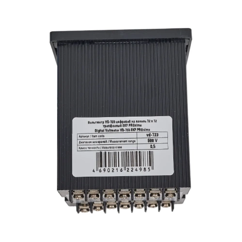 Цифровой вольтметр EKF PROxima на панель, 72х72, трехфазный vd-723 фото 4